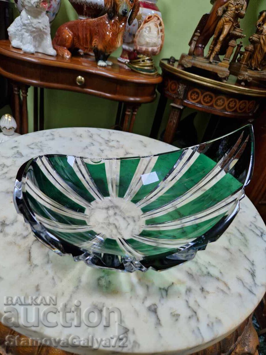 Unique Antique Belgian Crystal Ashtray Val Saint L with price 166.00 BGN | € 84.87