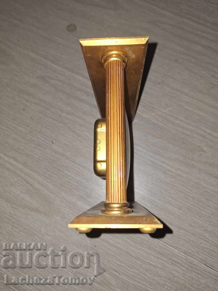 Delivery of Beautiful Rapport England bronze desk clock, working well