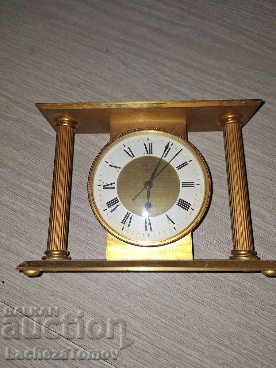 Beautiful Rapport England bronze desk clock, working well