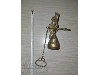 Frumos clopotel Franta pentru bara usa bronz perfect compus.