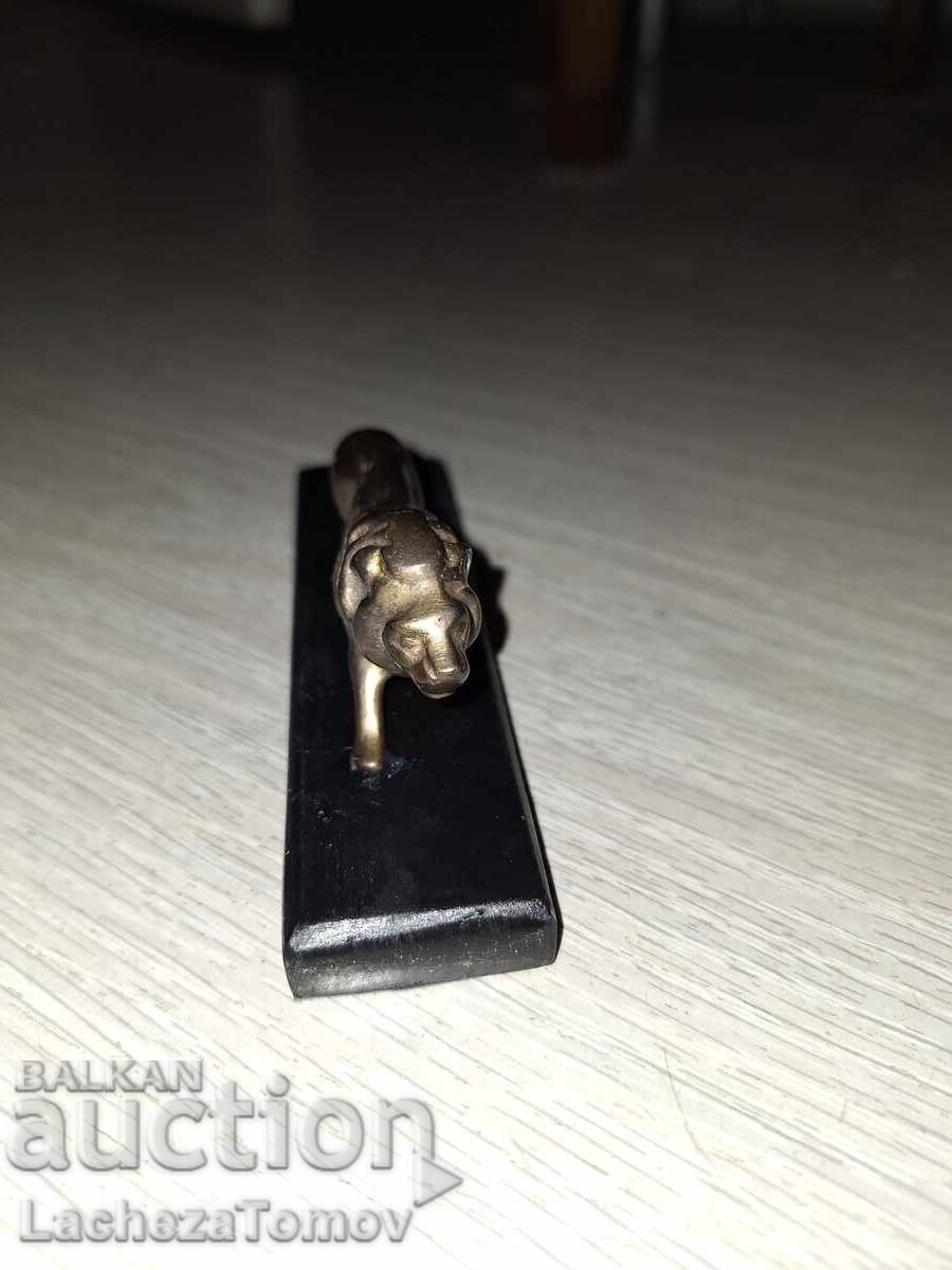 Όμορφη φιγούρα αγάλματος Λέοντα μπρούτζινο βάθρο άριστη - 5