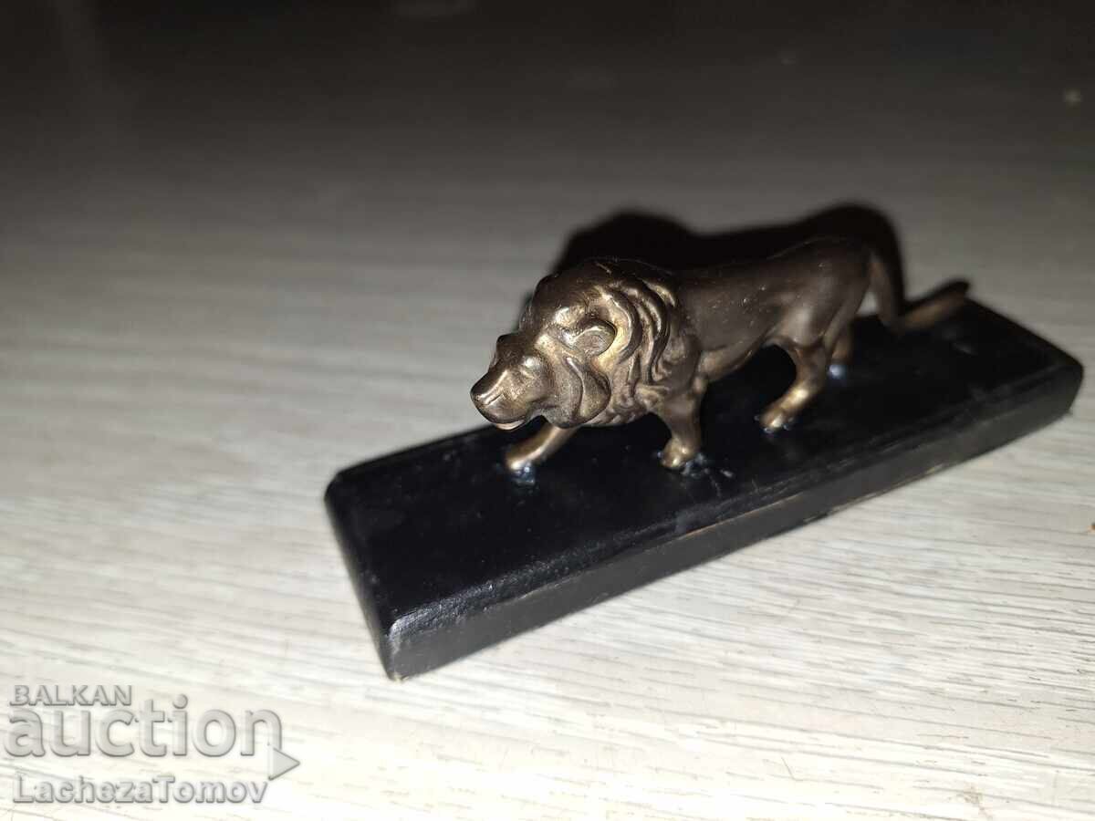 Όμορφη φιγούρα αγάλματος Λέοντα μπρούτζινο βάθρο άριστη - 7