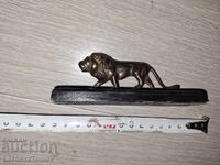 Красива фигура статуетка Лъв бронз постамент отлична