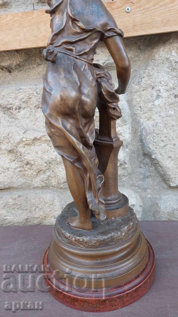 Масивна авторска  френска скулптура  ,началото на XX век - 7