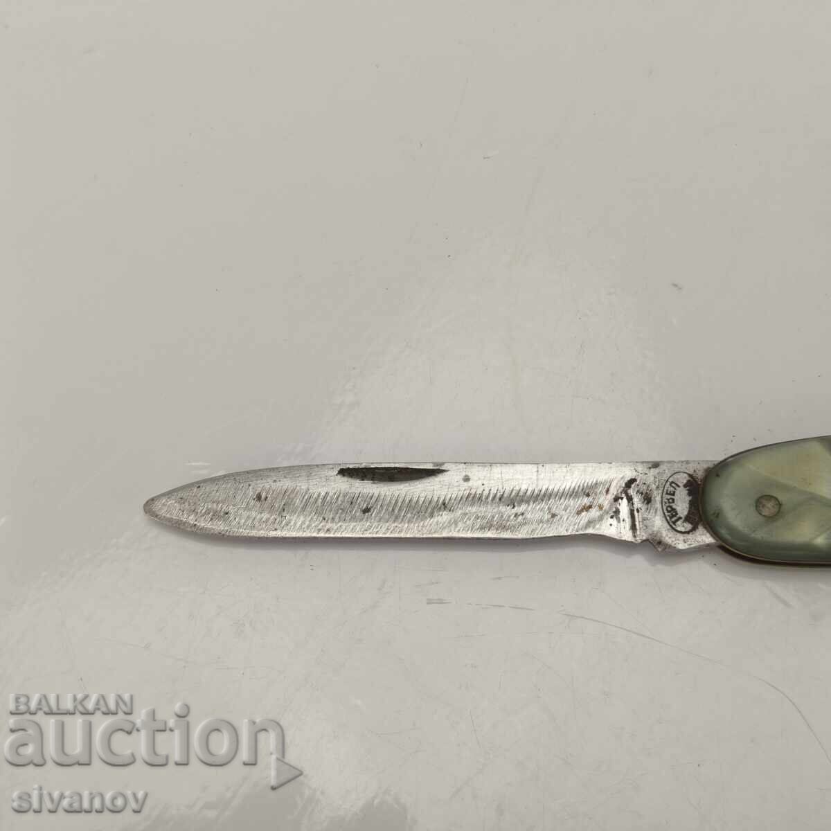 Старо българско джобно ножче с вилица ТЕРВЕЛ #5995 с цена 14.99 лв. | € 7.66 Старо българско джобно ножче с вилица ТЕРВЕЛ #5995 с цена 14.99 лв. | € 7.66