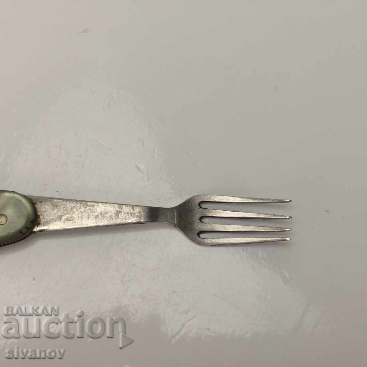 Доставка на Старо българско джобно ножче с вилица ТЕРВЕЛ #5995 Доставка на Старо българско джобно ножче с вилица ТЕРВЕЛ #5995