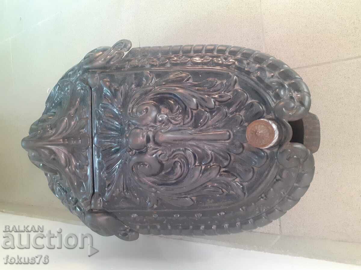 Large old baroque enameled brazier stove cast iron with price 750.00 BGN | € 383.47