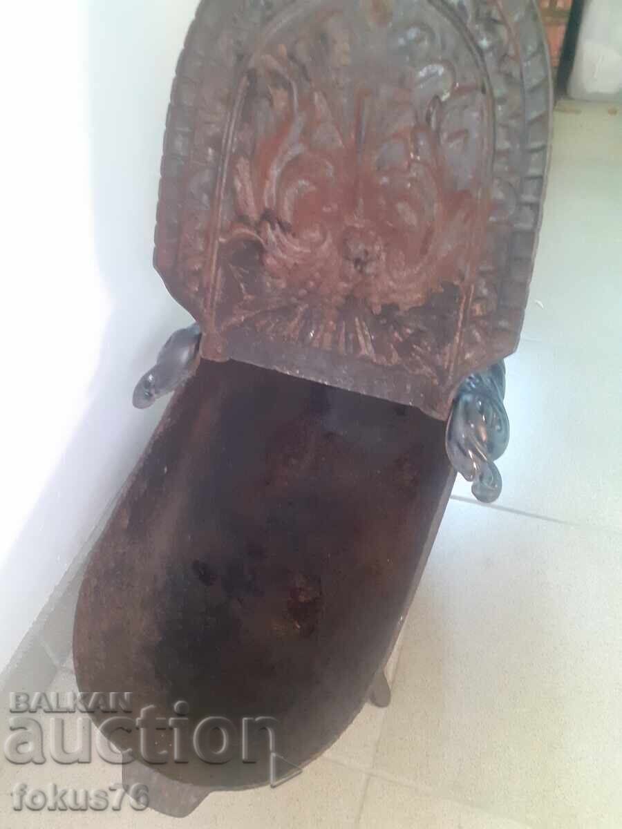 Delivery of Large old baroque enameled brazier stove cast iron