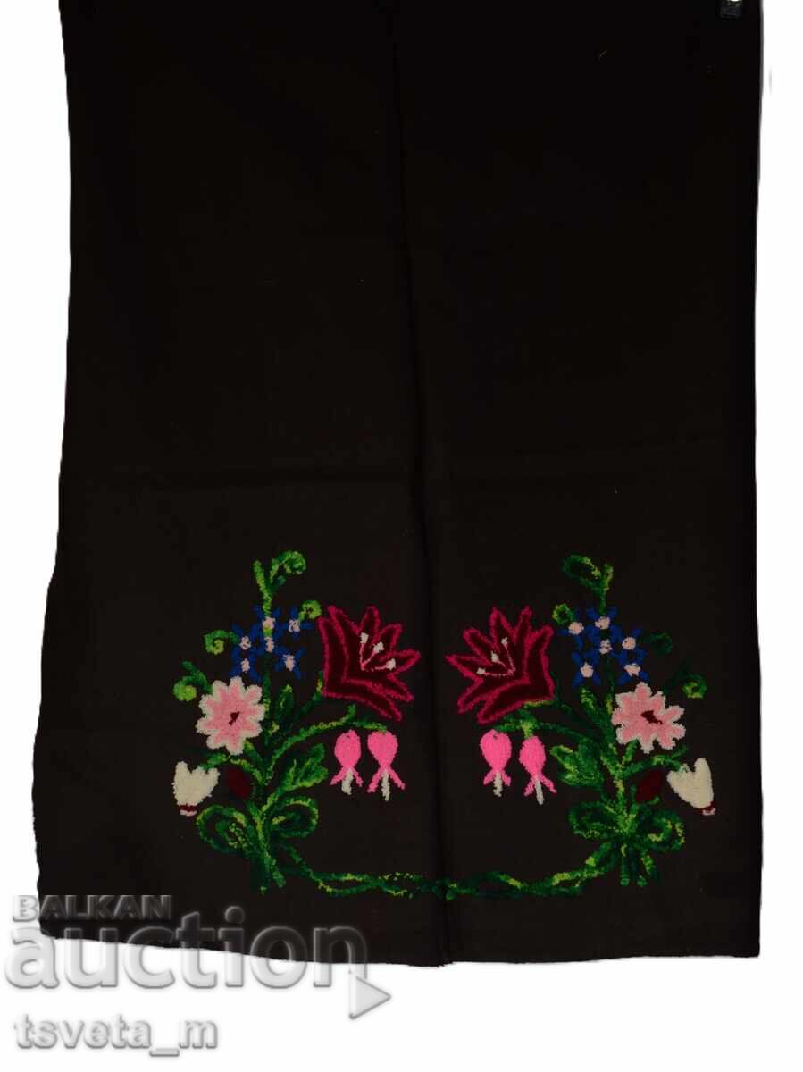 Wool apron with twisted embroidery FOR FOLK COSTUME