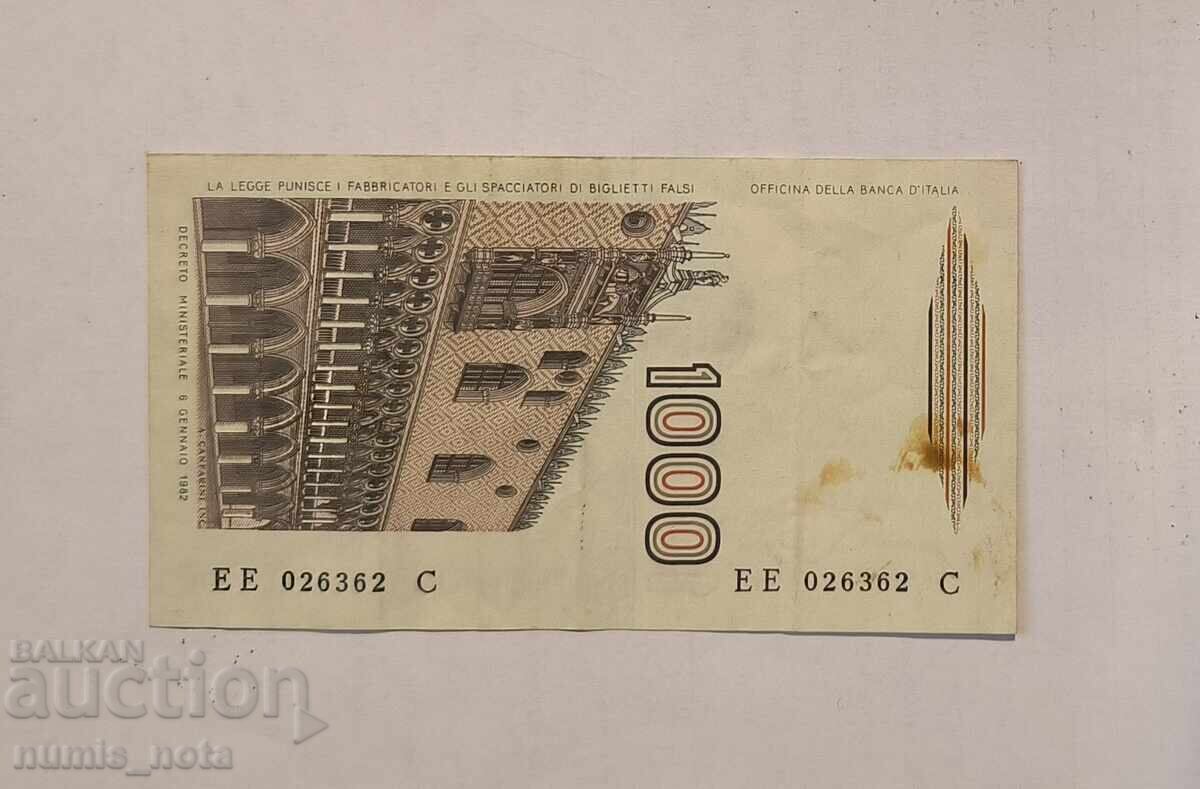 Italy 1000 lire 1982 with price 4.00 BGN | € 2.05