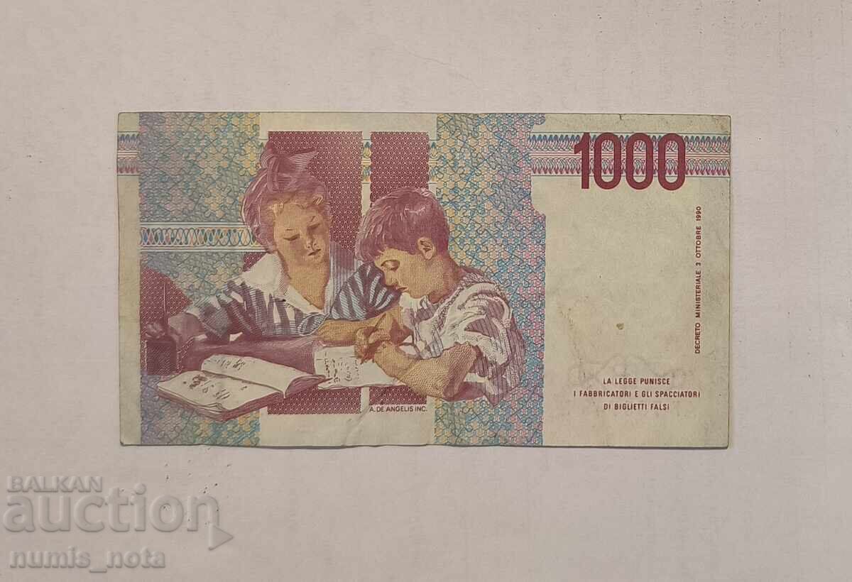 Italy 1000 Lire 1990 with price 2.00 BGN | € 1.02 Italy 1000 Lire 1990 with price 2.00 BGN | € 1.02