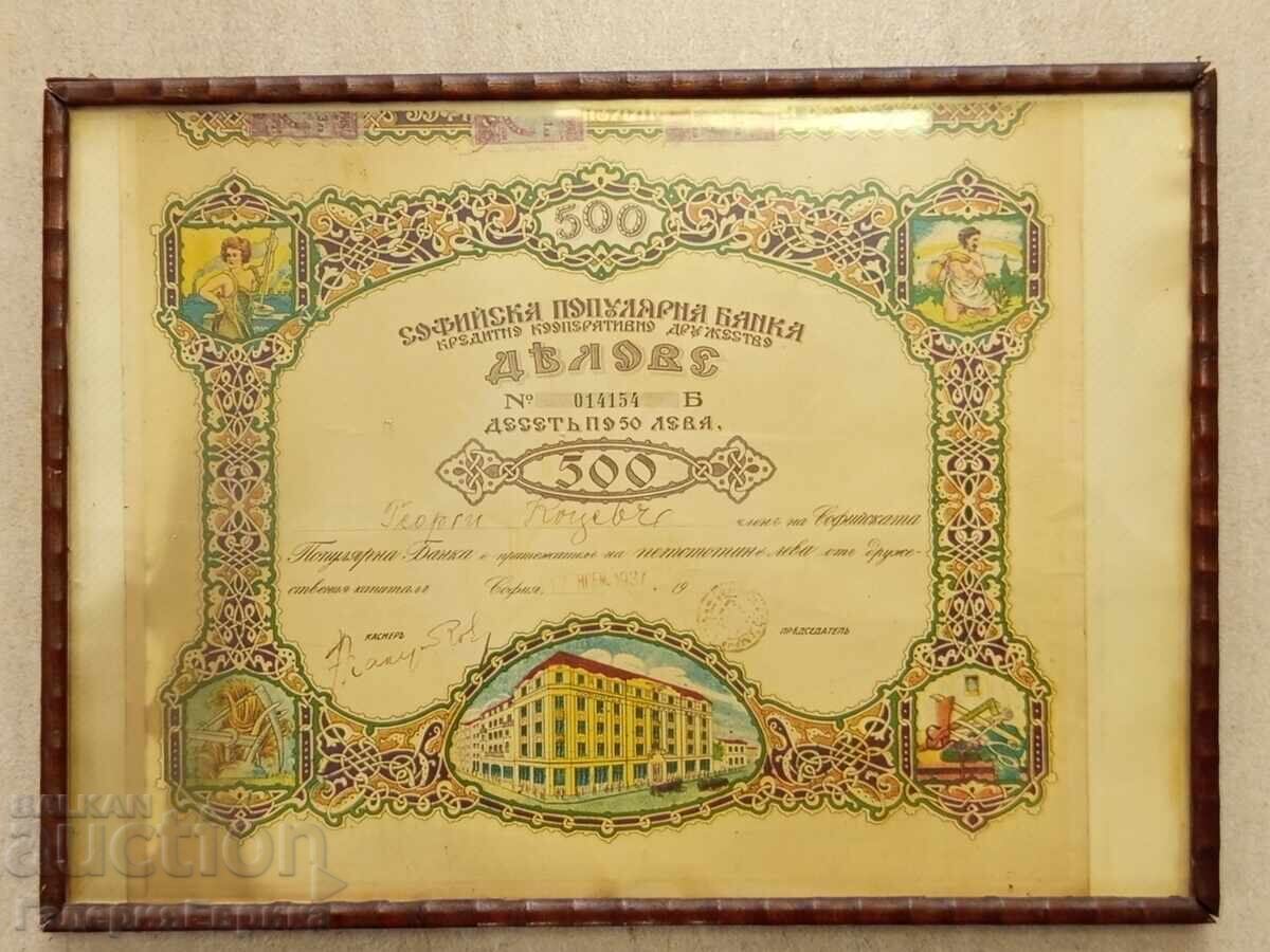 Σοφιανή Λαϊκή Τράπεζα Μερίδια