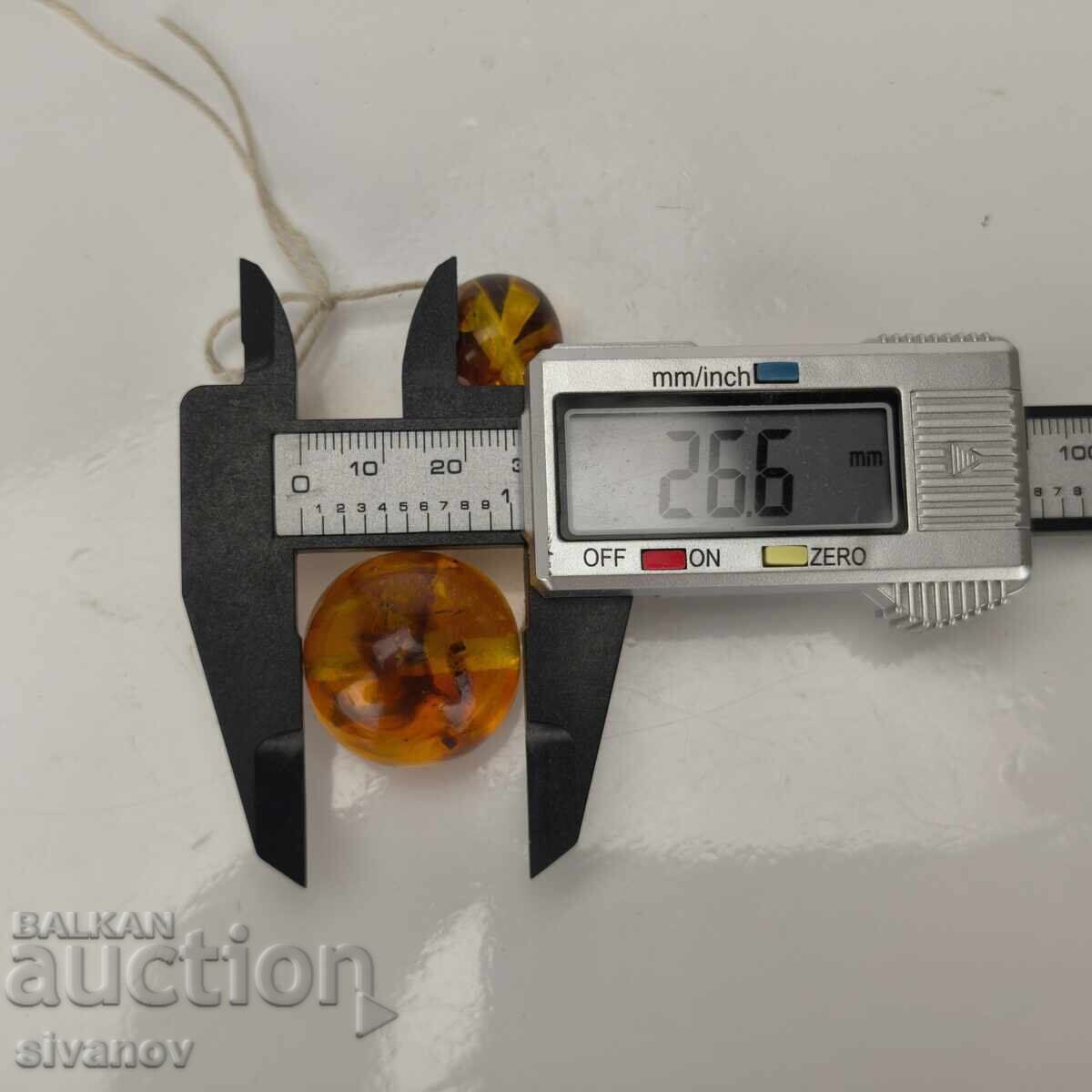 Old amber beads, 3 pieces, 26 and 18 mm, 20g #6007 - 5 Old amber beads, 3 pieces, 26 and 18 mm, 20g #6007 - 5