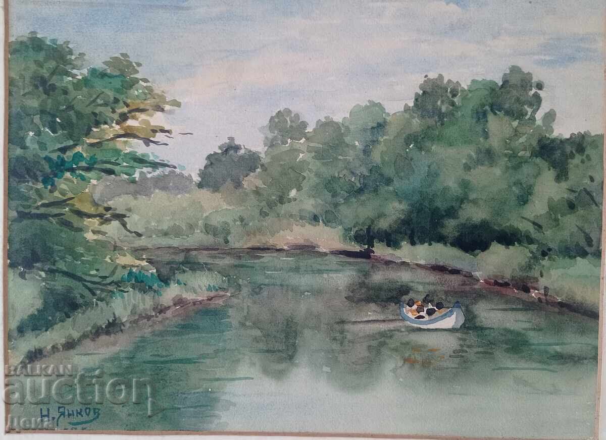 N. Yankov Watercolor with price 90.00 BGN | € 46.02