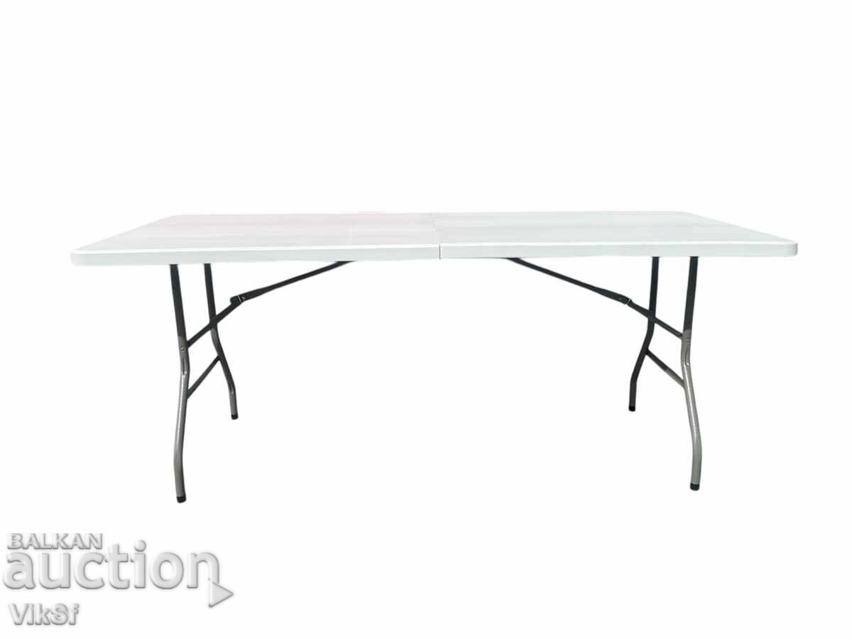 Folding table for camping or garden, suitcase type, 180x74x74 with price 95.50 BGN | € 48.83