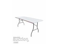 Masă pliabilă pentru camping sau grădină, tip valiză, 180x74x74