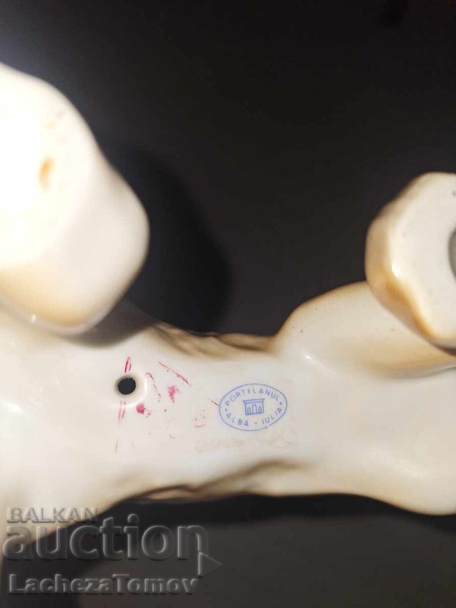 Όμορφη πορσελάνινη φιγούρα Λέων Alba Iulia Ρουμανία παλιά - 7 Όμορφη πορσελάνινη φιγούρα Λέων Alba Iulia Ρουμανία παλιά - 7