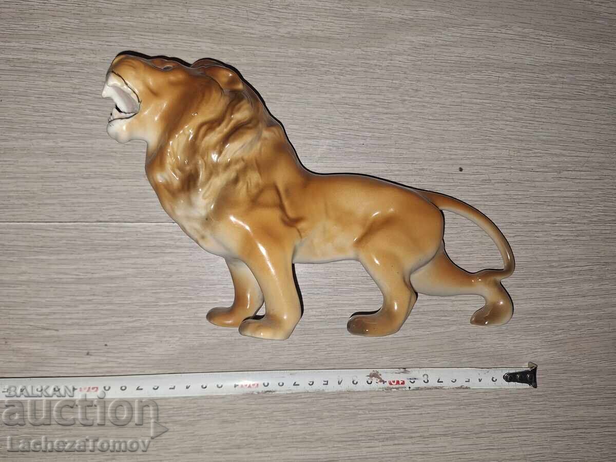 Beautiful porcelain figurine Lion Alba Iulia Romania old Beautiful porcelain figurine Lion Alba Iulia Romania old