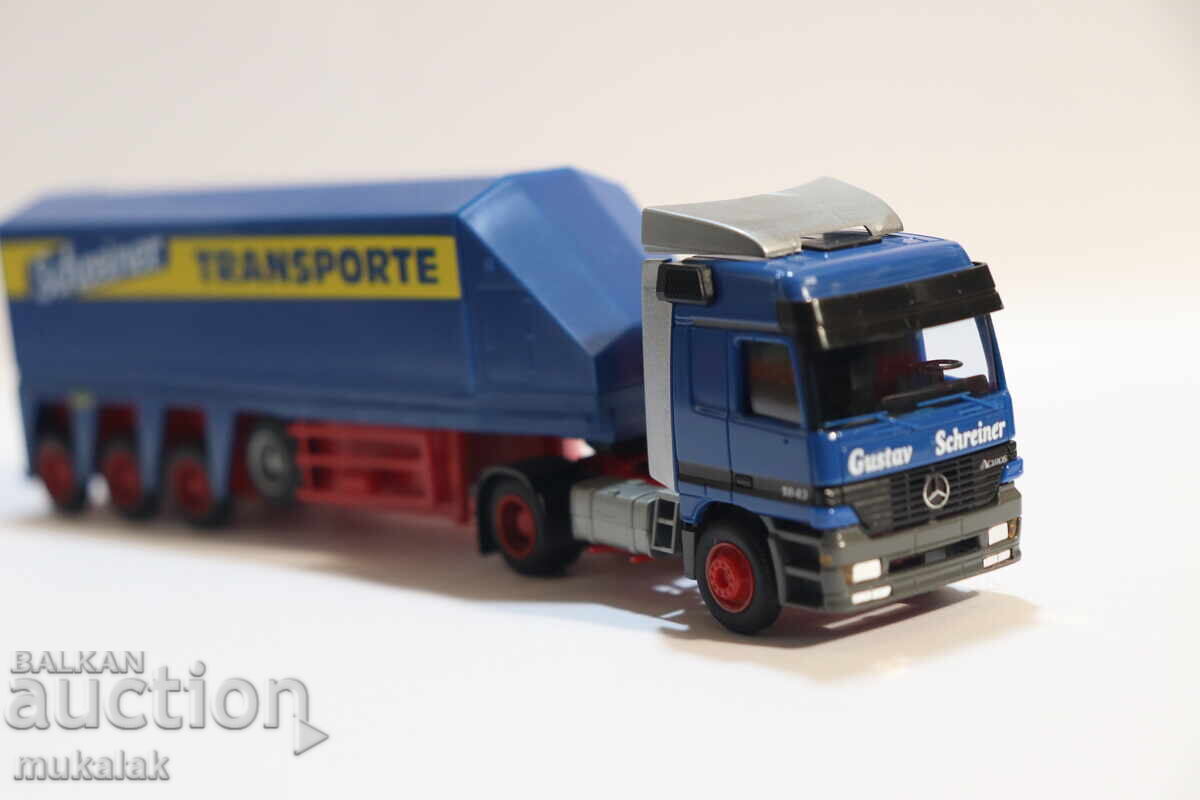 AMW H0 1/87 MERCEDES TRUCK MODEL TRANSPORT OF GLASS - 6