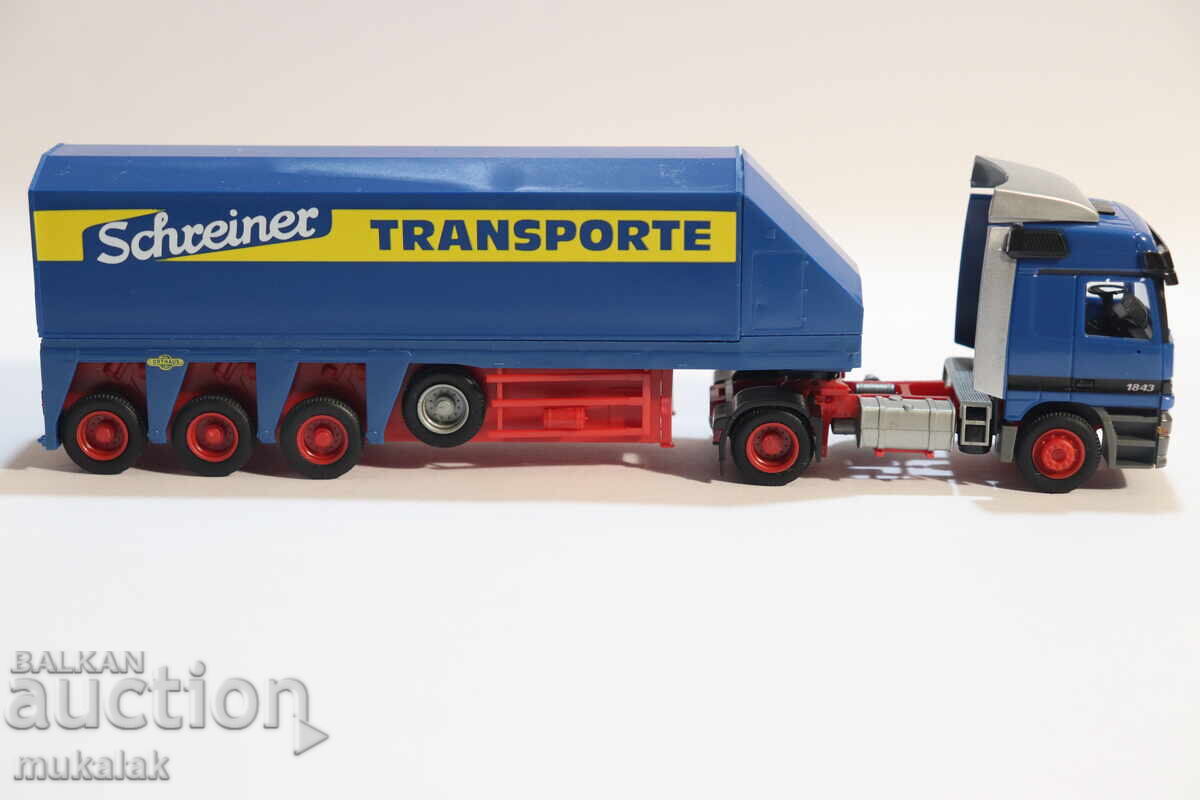 AMW H0 1/87 MERCEDES TRUCK MODEL TRANSPORT OF GLASS - 7