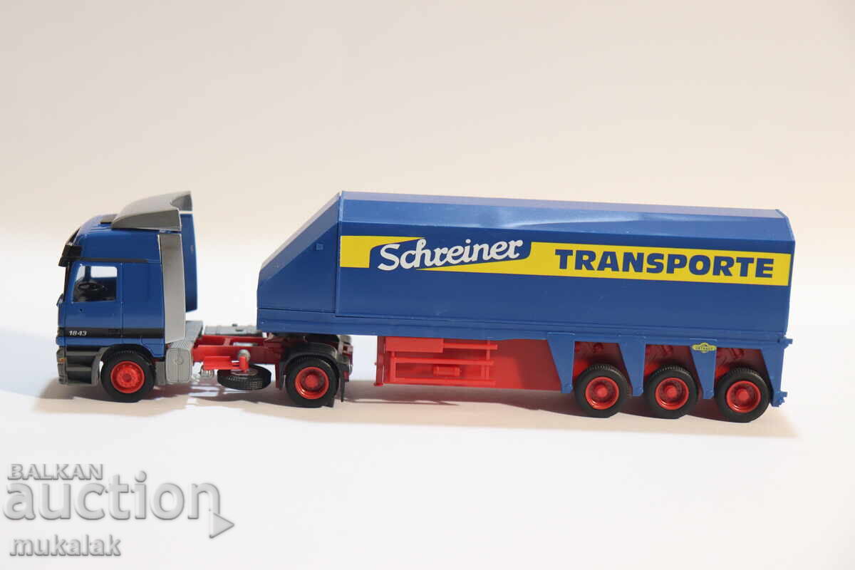 AMW H0 1/87 MERCEDES TRUCK MODEL TRANSPORT OF GLASS