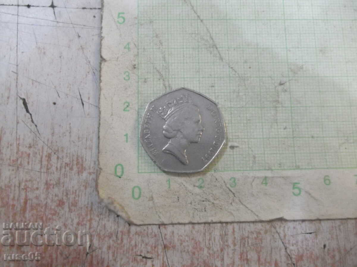 Coin "FIFTY PENCE 50 - 1997" with price 3.00 BGN | € 1.53