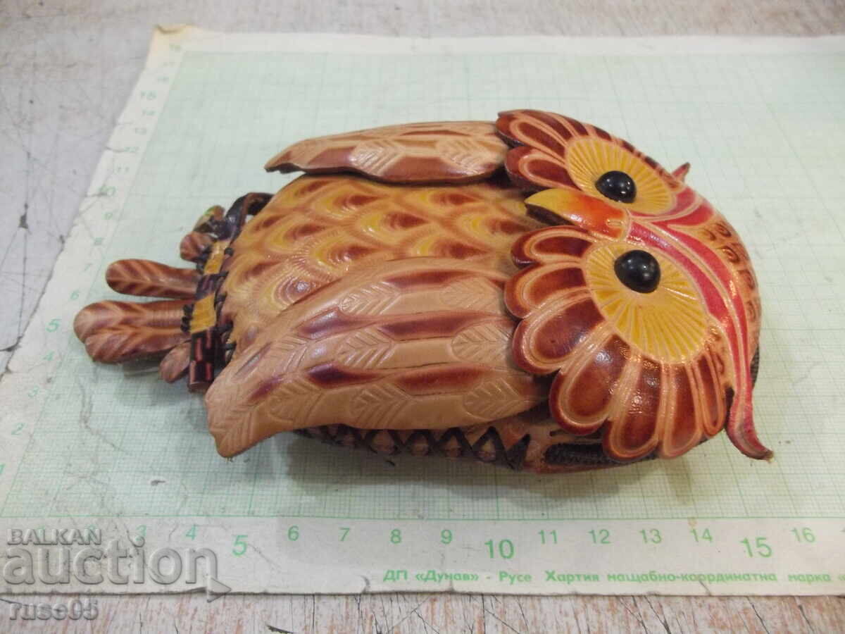 Auction  Leather Wallet "Owl"