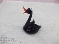 Фигура "Черен лебед" стъклена