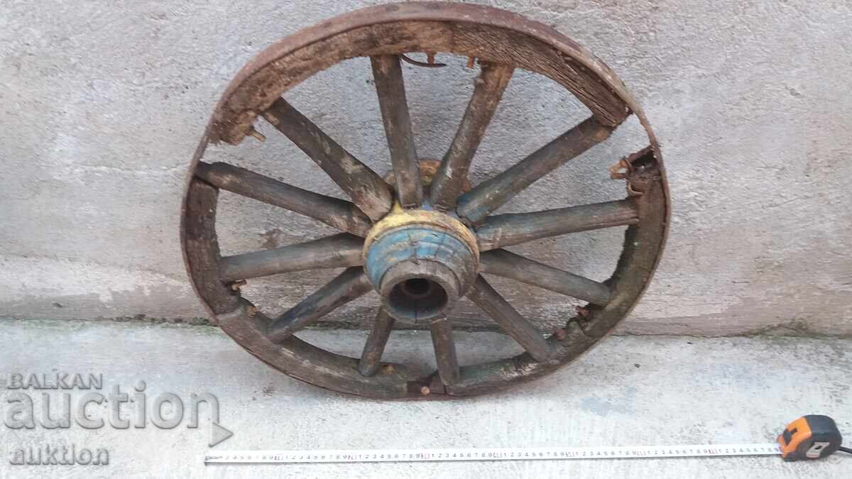 OLD CART WHEEL - WOOD