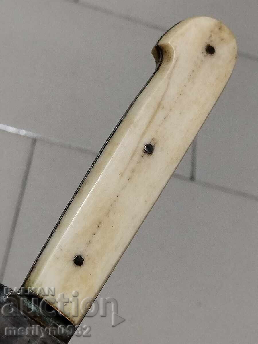 Cuțit vechi Frații Stanchevi, mâner de corn de cerb - 5