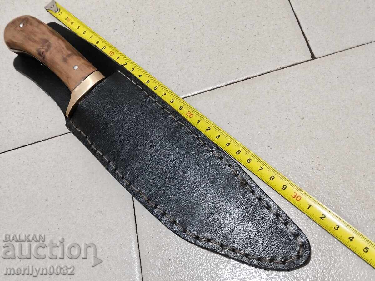 Παλαιό κυνηγετικό μαχαίρι με θήκη - 6