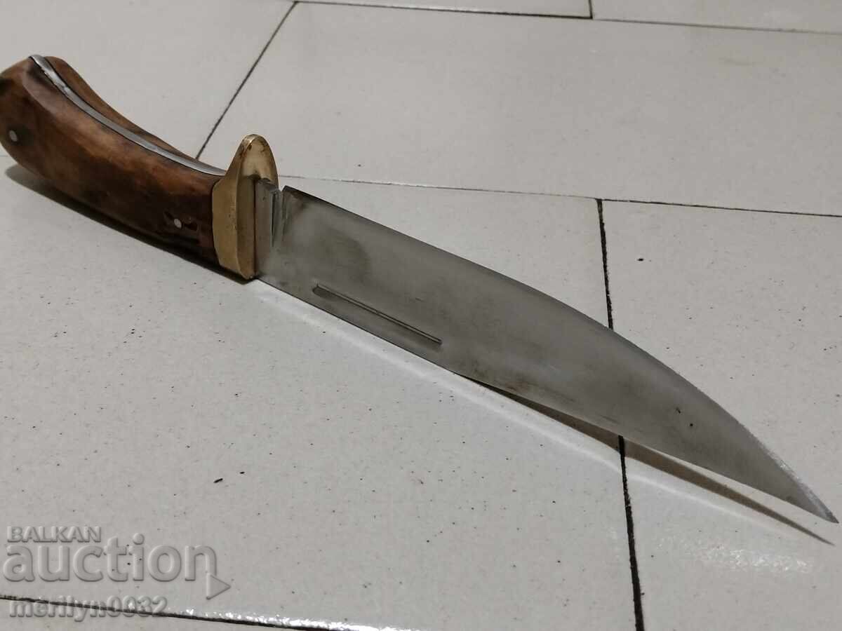 Παλαιό κυνηγετικό μαχαίρι με θήκη - 7