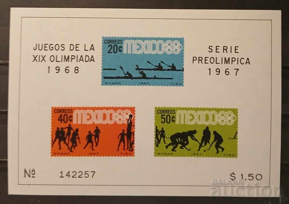 Мексико 1967 Спорт/Олимпийски игри/Кораби/Лодки Блок MNH