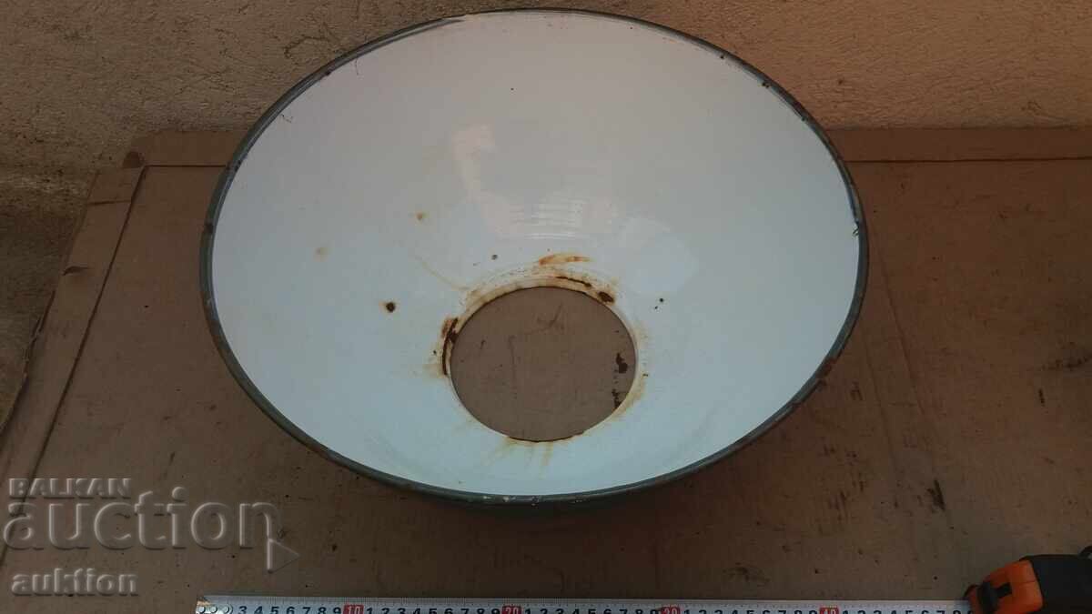 MASSIVE ENAMELED FLOOR LAMP - INDUSTRIAL LAMP