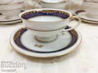 Rosenthal porcelain set, Winifred model, cobalt and gold