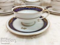 Rosenthal porcelain set, Winifred model, cobalt and gold