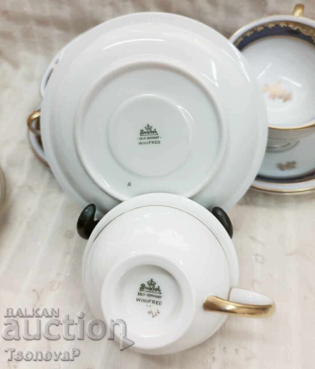 Rosenthal porcelain set, Winifred model, cobalt and gold - 5 Rosenthal porcelain set, Winifred model, cobalt and gold - 5