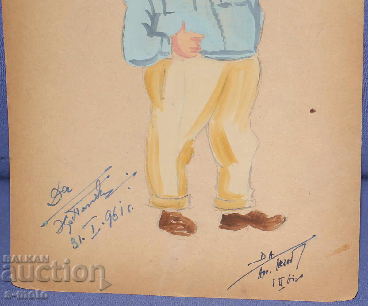 Pictură guașă scenografie, balet, proiect de costume 1961 - 7