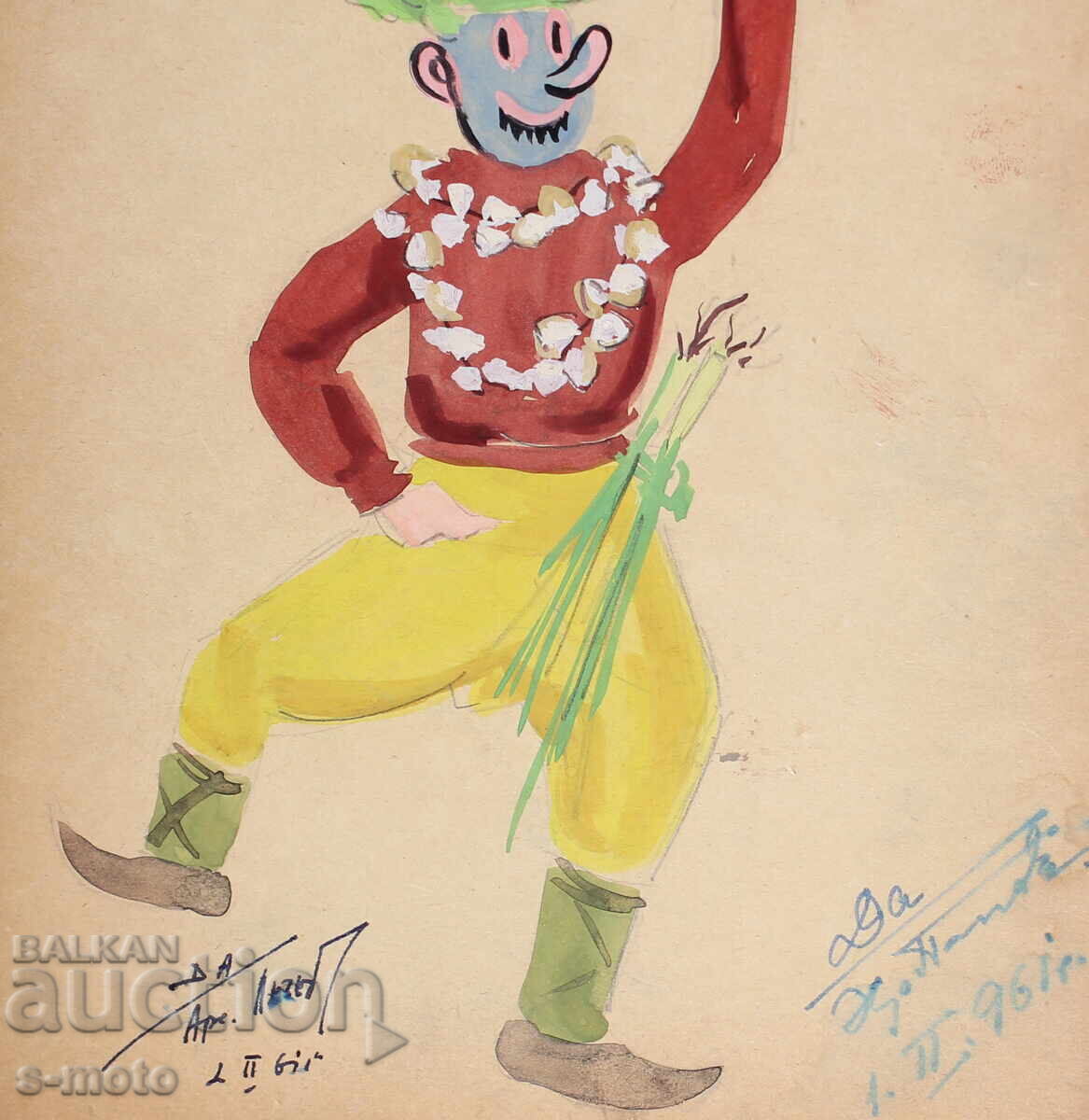 Έργο γκουάς σκηνογραφία, μπαλέτο, σχέδιο κοστουμιών 1961 - 7