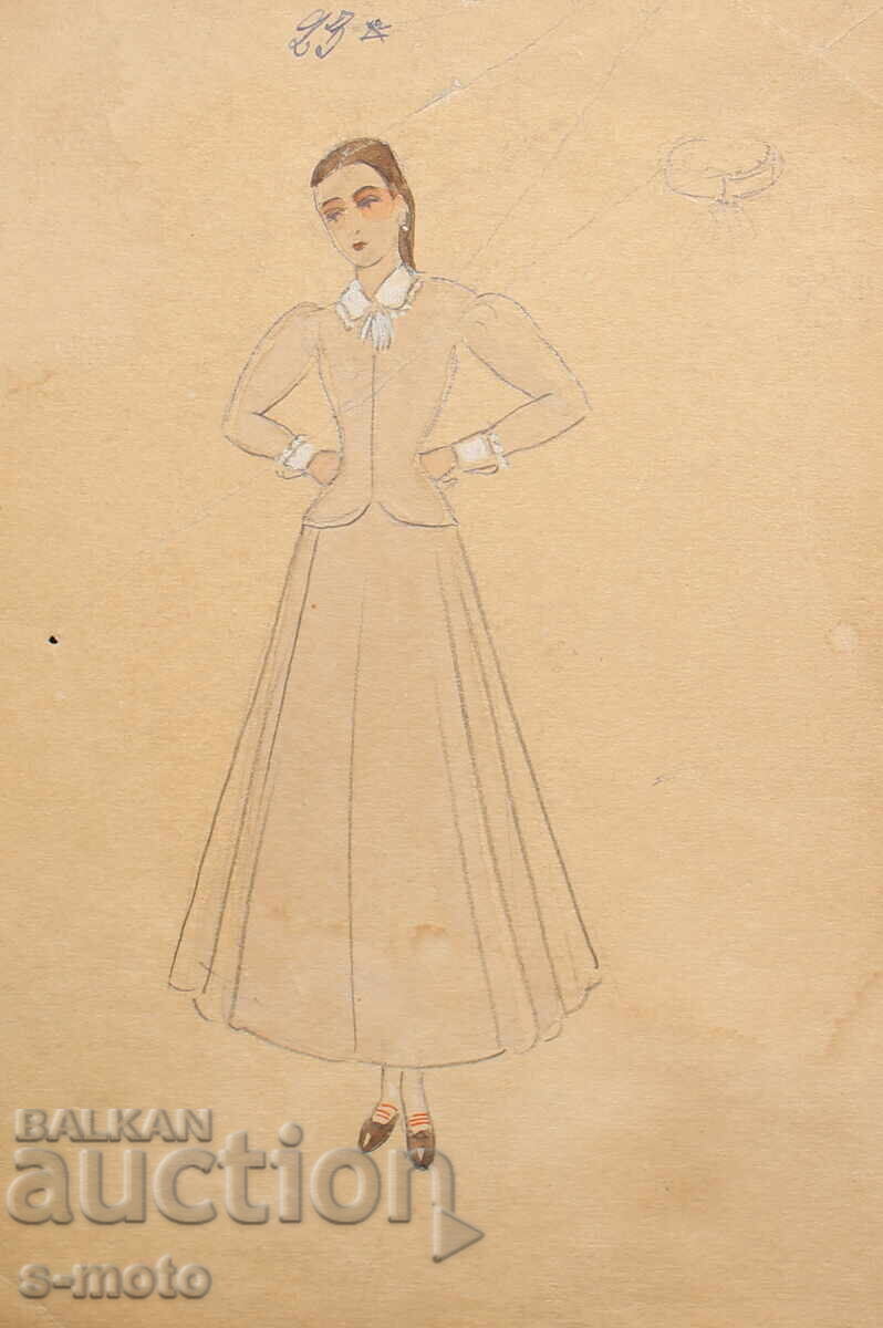 Licitație Pictură guaj scenografie, balet, proiect pentru costume