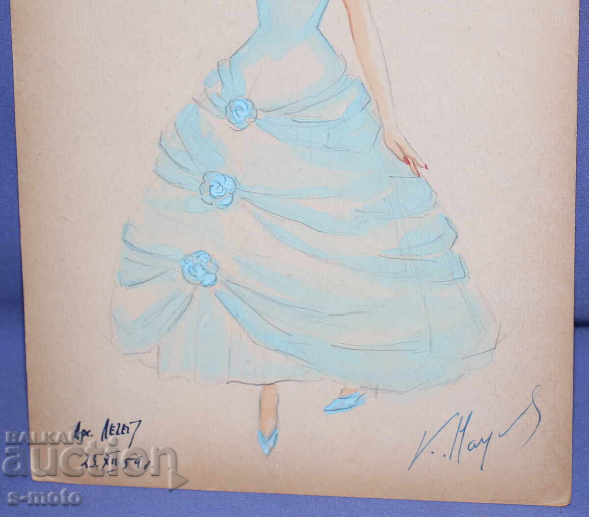 Γκουάς ζωγραφική σκηνογραφία, μπαλέτο, σχέδιο κοστουμιών 1954 - 6