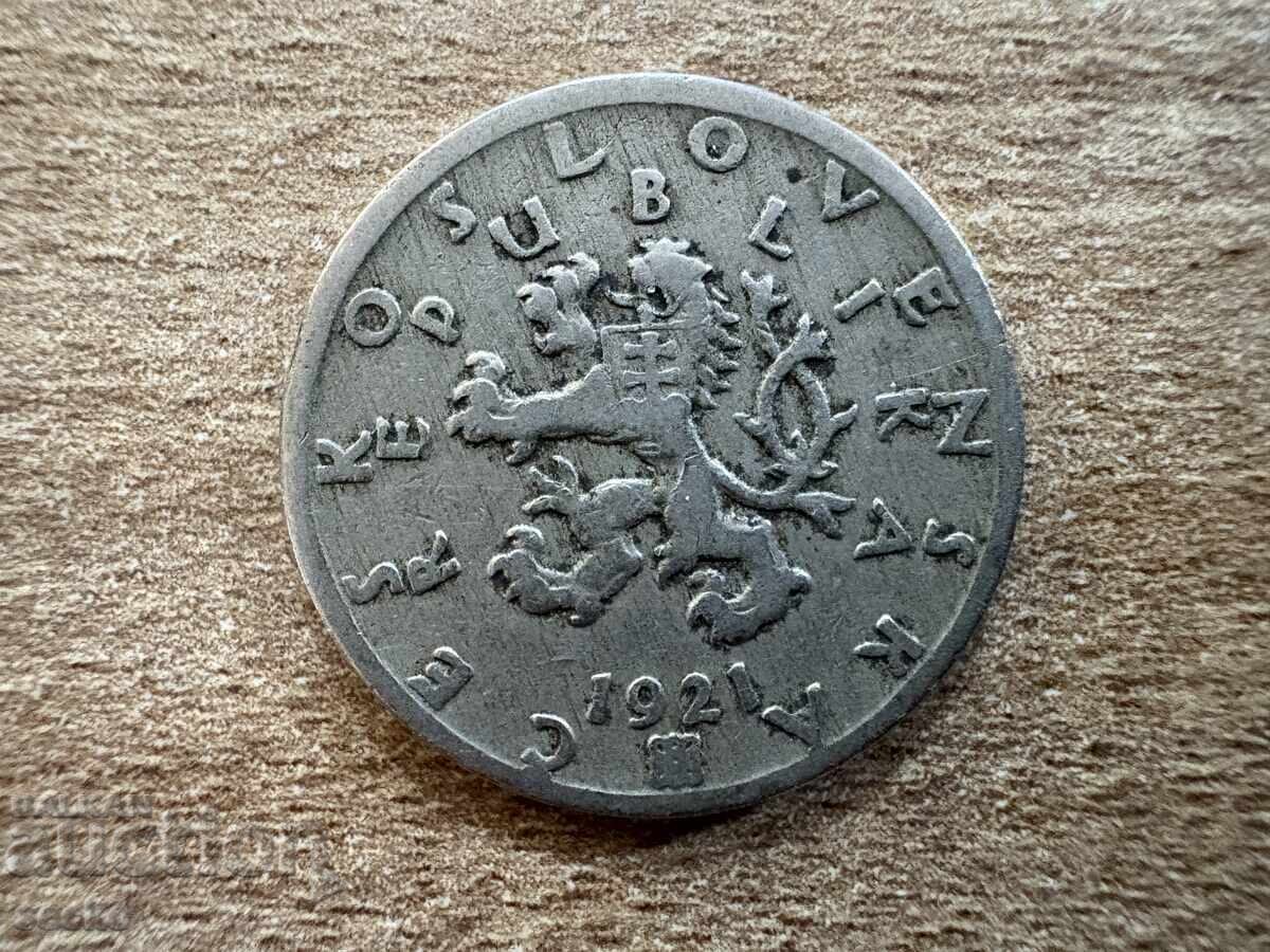 Чехословакия - 50 хелера (1921) с цена 1.95 лв. | € 1.00