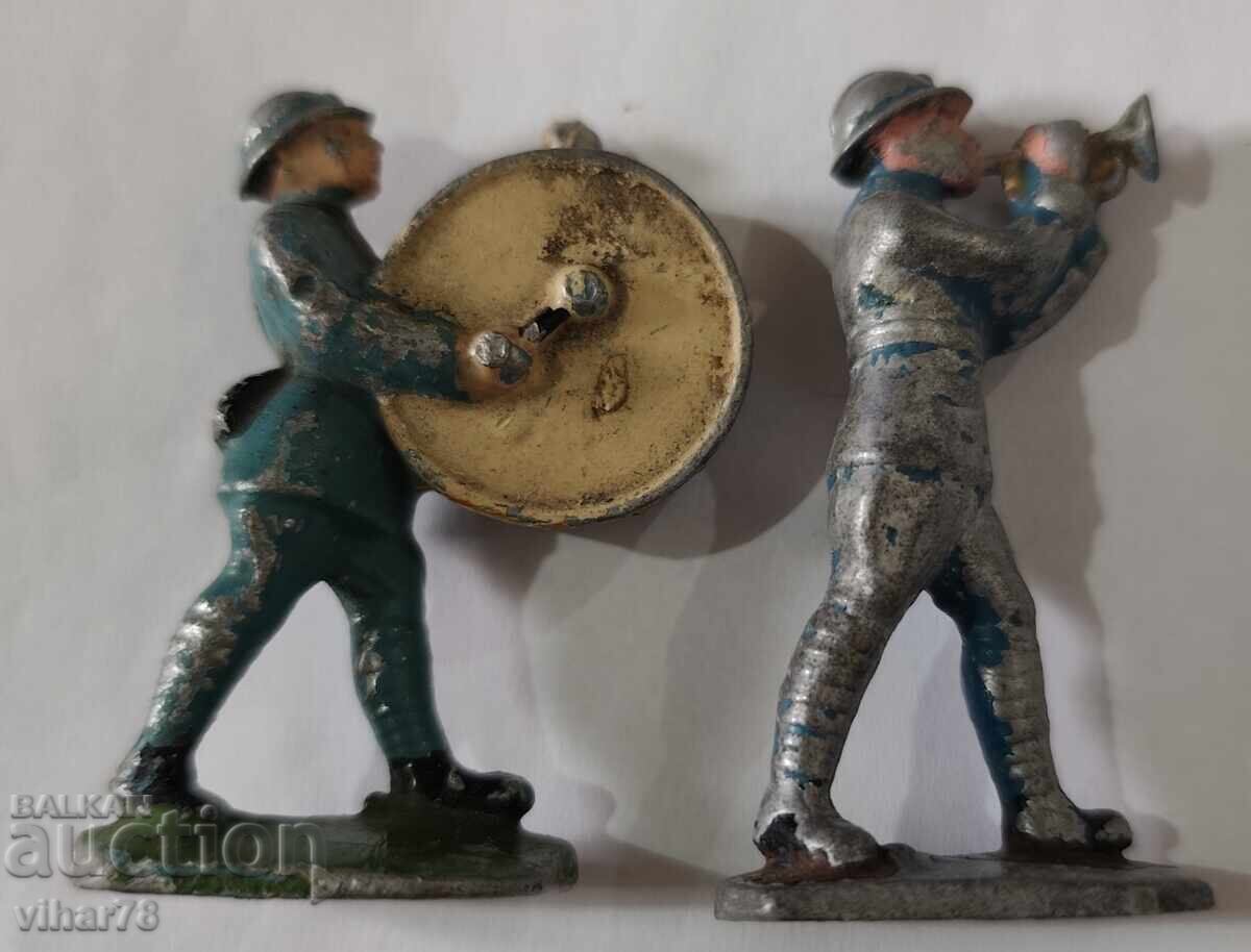 Lot de două figurine vechi din aluminiu