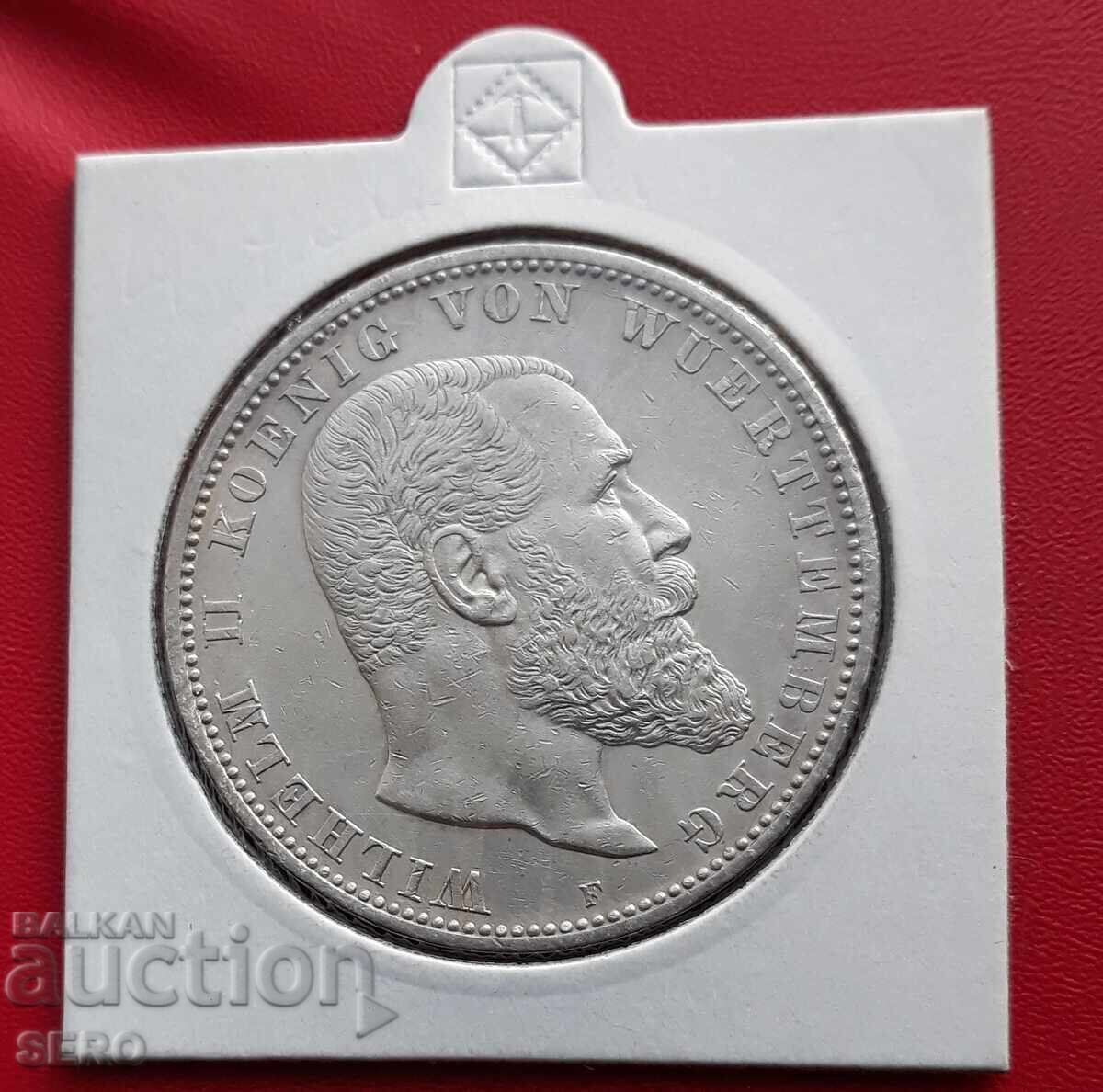 Germania-Württemberg-5 timbre 1913-rar