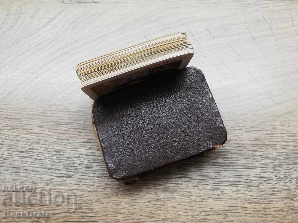 Παράδοση Παλιές Ρετρό Ερωτικές Κάρτες, Τράπουλα με Δερμάτινη Θήκη