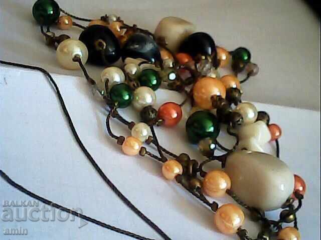 2 τμχ παλιά κολιέ από τεχνητή πέτρα - 5 2 τμχ παλιά κολιέ από τεχνητή πέτρα - 5