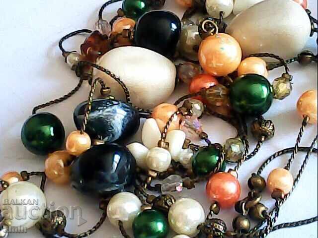 2 τμχ παλιά κολιέ από τεχνητή πέτρα - 6 2 τμχ παλιά κολιέ από τεχνητή πέτρα - 6