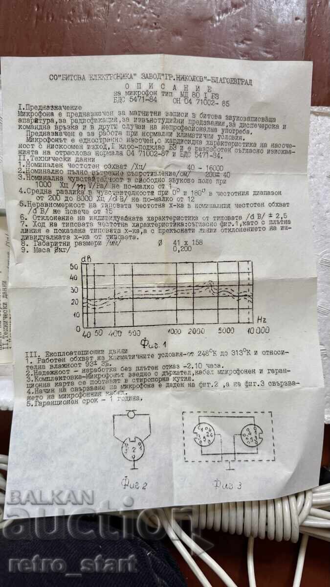Livrarea Microfon DM-80, Bulgar
