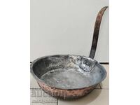 Стар меден тиган, бакър, тава, меден съд