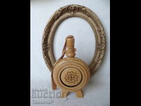 Wooden carved flask, made in the former Czechoslovakia